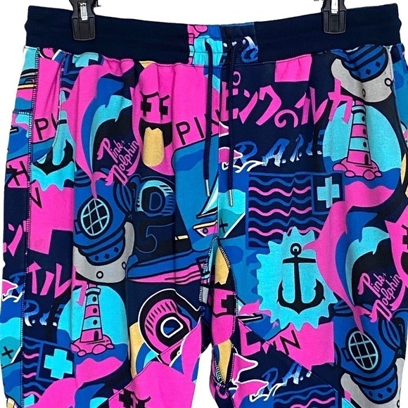 Pink Dolphin RARE Printed Jogger Sweatpants, Size 42 (US X-Large) - Picture 4 of 12